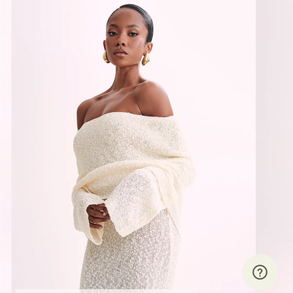 Meshki Marisol Boucle Maxi Dress - Ivory - Picture 8 of 10